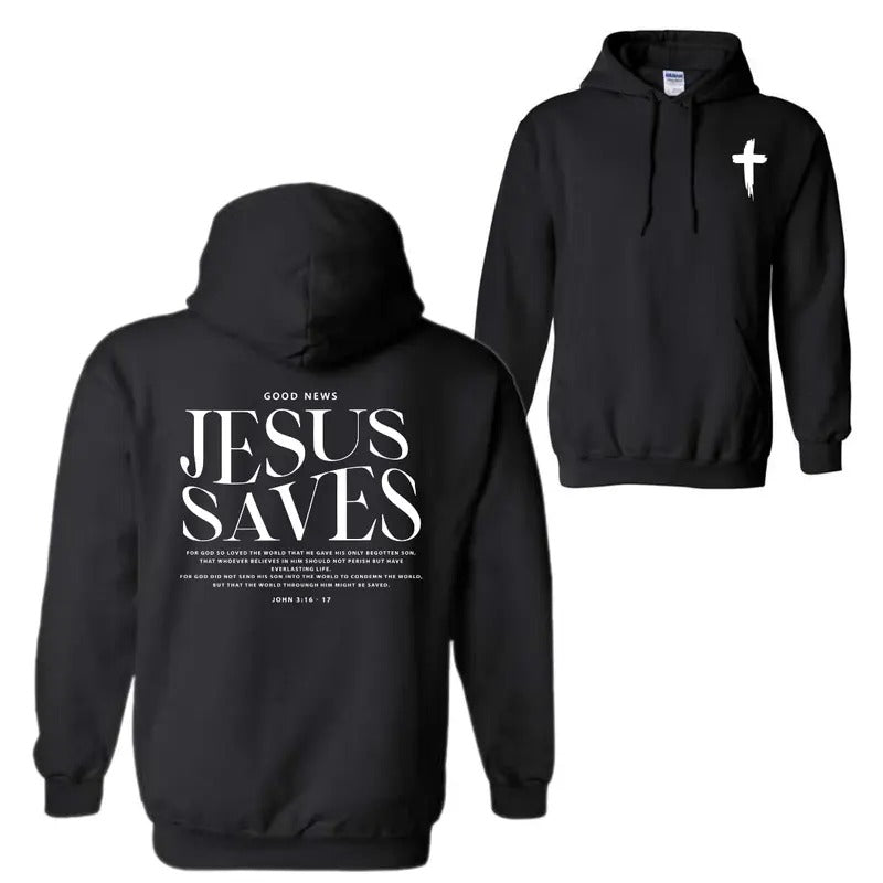 Jesus Saves John 3:16 17 Front Back Print Christian 2 Sided Shirt T-Shirts, Hoodie, Sweatshirt
