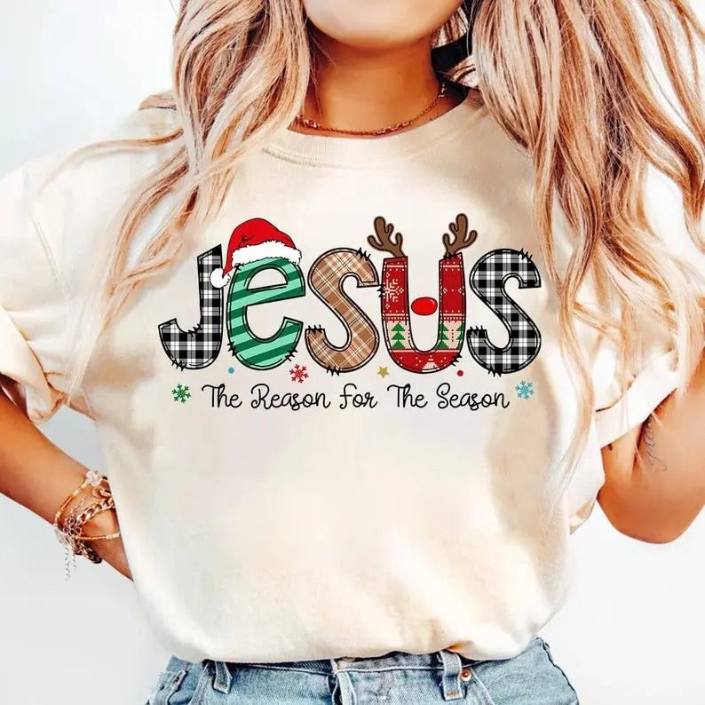 Jesus The Reason For The Season, Faith Christmas, Merry Christmas, Jesus Christmas, Christian Christmas Tshirt Hoodie,...