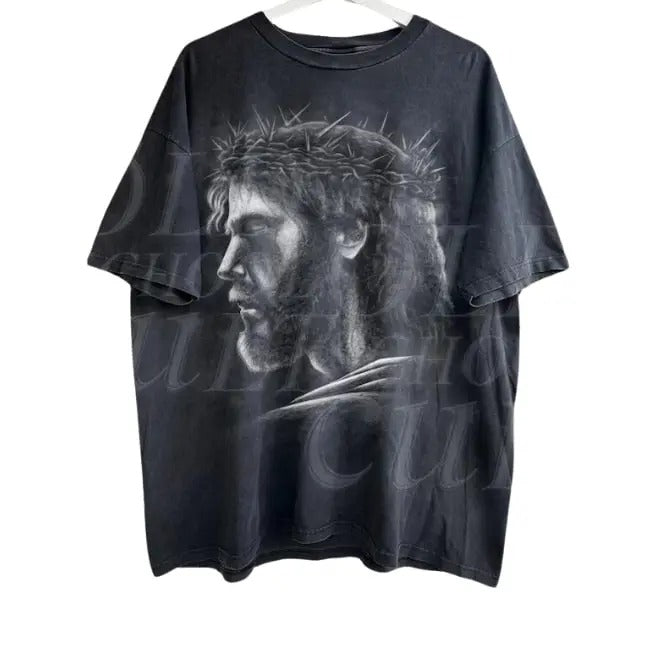 Jesus Vintage 90s Graphic Shirt, Jesus Hand Drawn Shirt, Easter Shirt, Christian Easter Shirt, Retro Halftone Graphic...