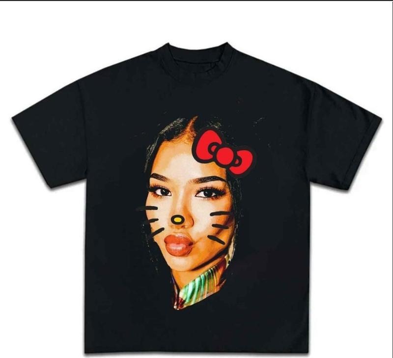 Jhene Kitty Big Face T-shirt, Rap Hip Hop Tee Hoodie, Sweatshirt | HypeDripTees.com