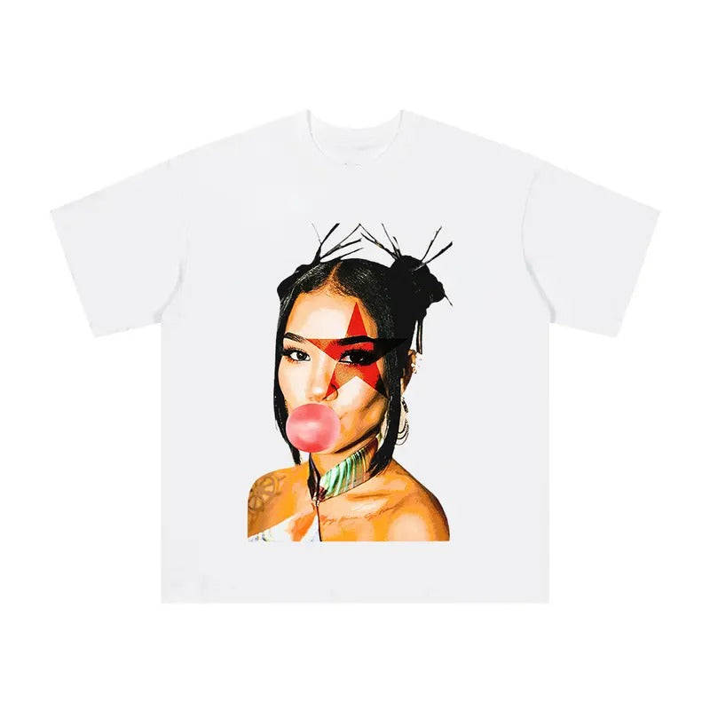 Jhene Star Bubble Gum Cute Graphic Big Face Shirt Hoodie, Sweatshirt | HypeDripTees.com