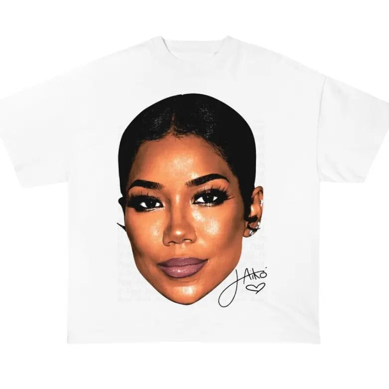 Jhenee Big Facee White Tee, Jhene T-Shirt Hoodie, Sweatshirt | HypeDripTees.com