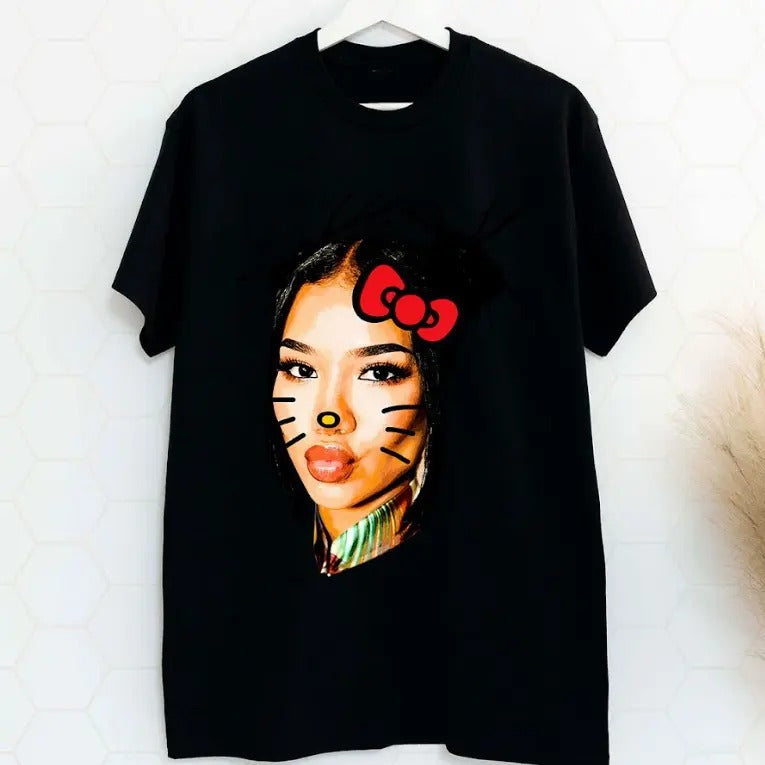 Jhenee Kitty Black Shirt Hoodie, Sweatshirt | HypeDripTees.com