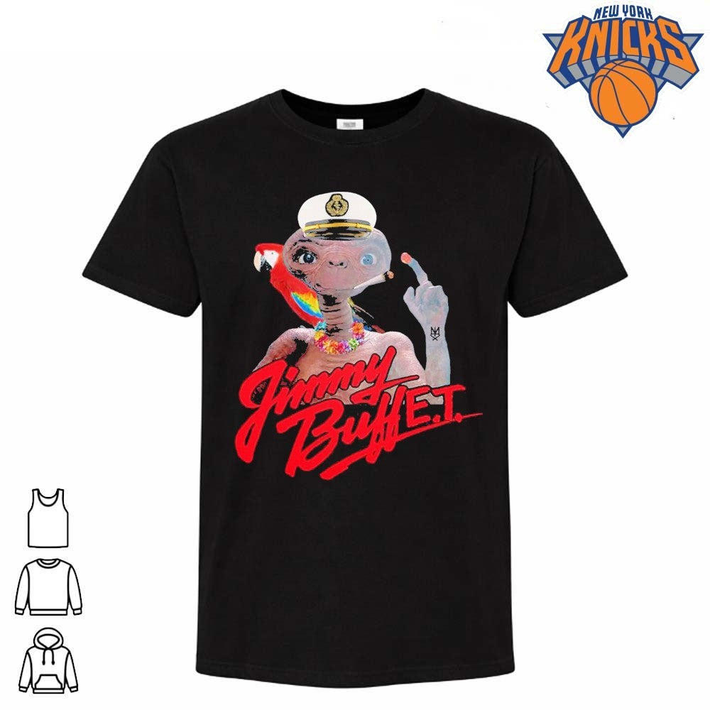 Jimmy Buffett ET Alien Parrot Captain Hat Mashup Meme Shirt
