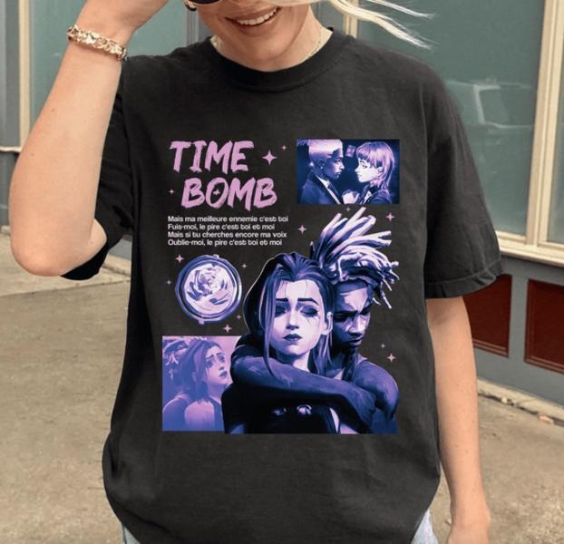 Jinx Ekko Arcane Shirt, Timebomb Arcane Season 2 Shirt Hoodie, Sweatshirt | HypeDripTees.com