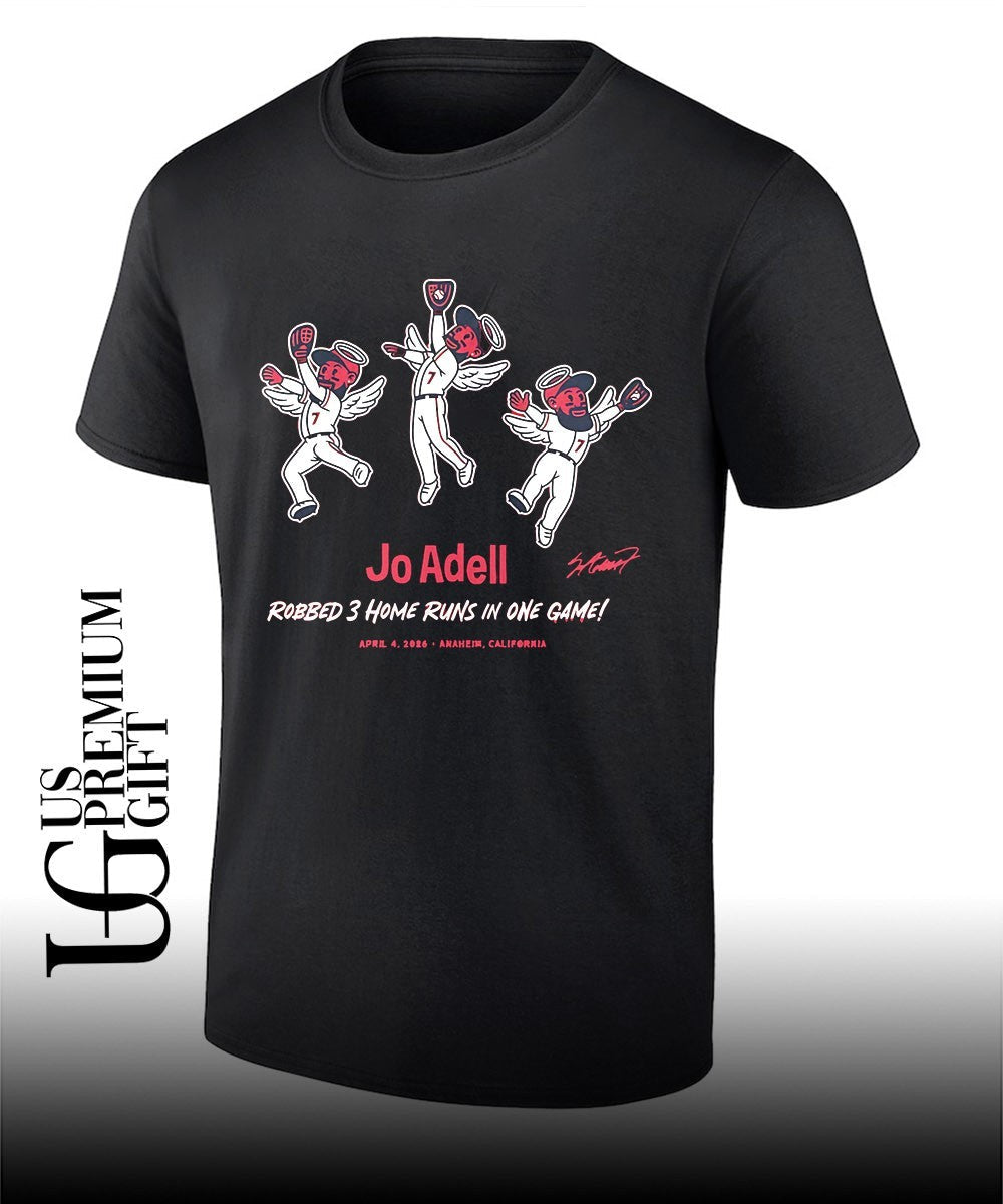 Jo Adell Robbed 3 Home Runs In One Game Los Angeles Angels MLB signature shirt