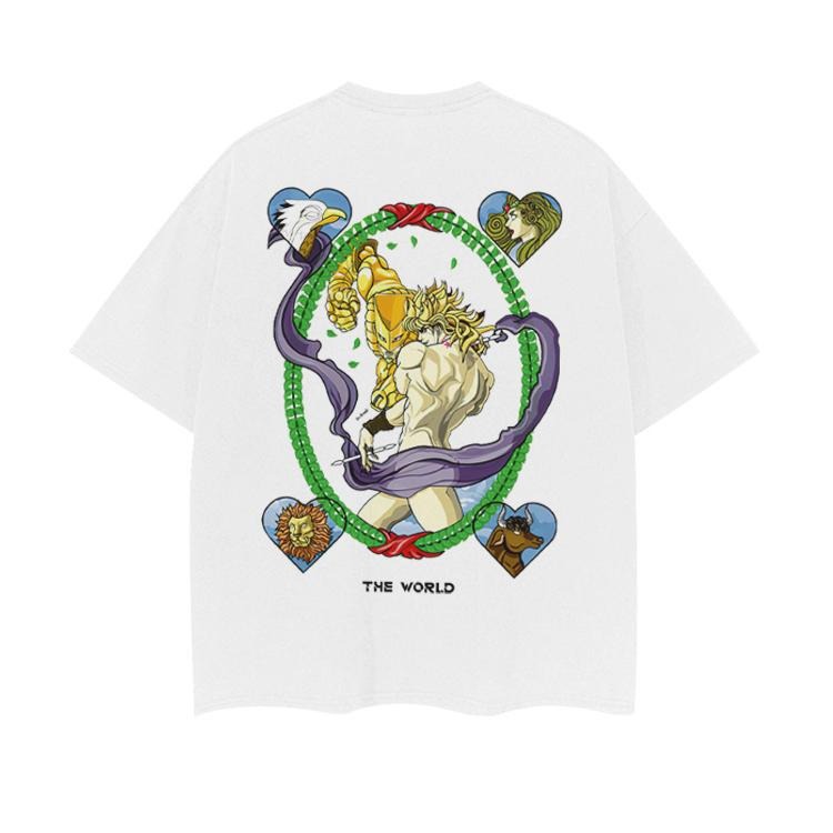 JoJo's Bizarre Adventure "DIO's Starry Silhouette" Heavyweight Vintage Tee 100% Cotton OVERSIZED Anime T-shirt Menswear...