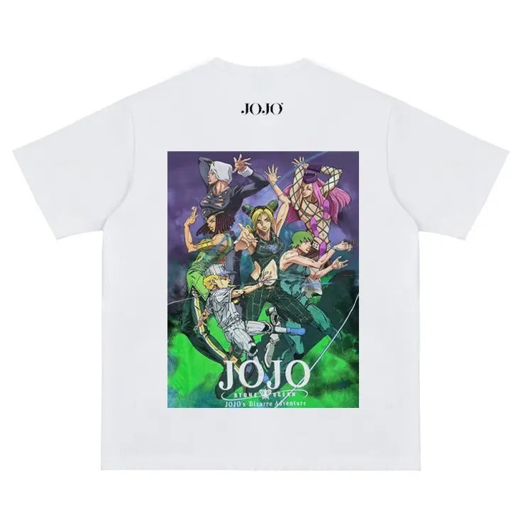 JoJo's Bizarre Adventure "Stone Ocean" Heavyweight Vintage Tee 100% Cotton OVERSIZED Anime T-shirt Menswear Top Crew...