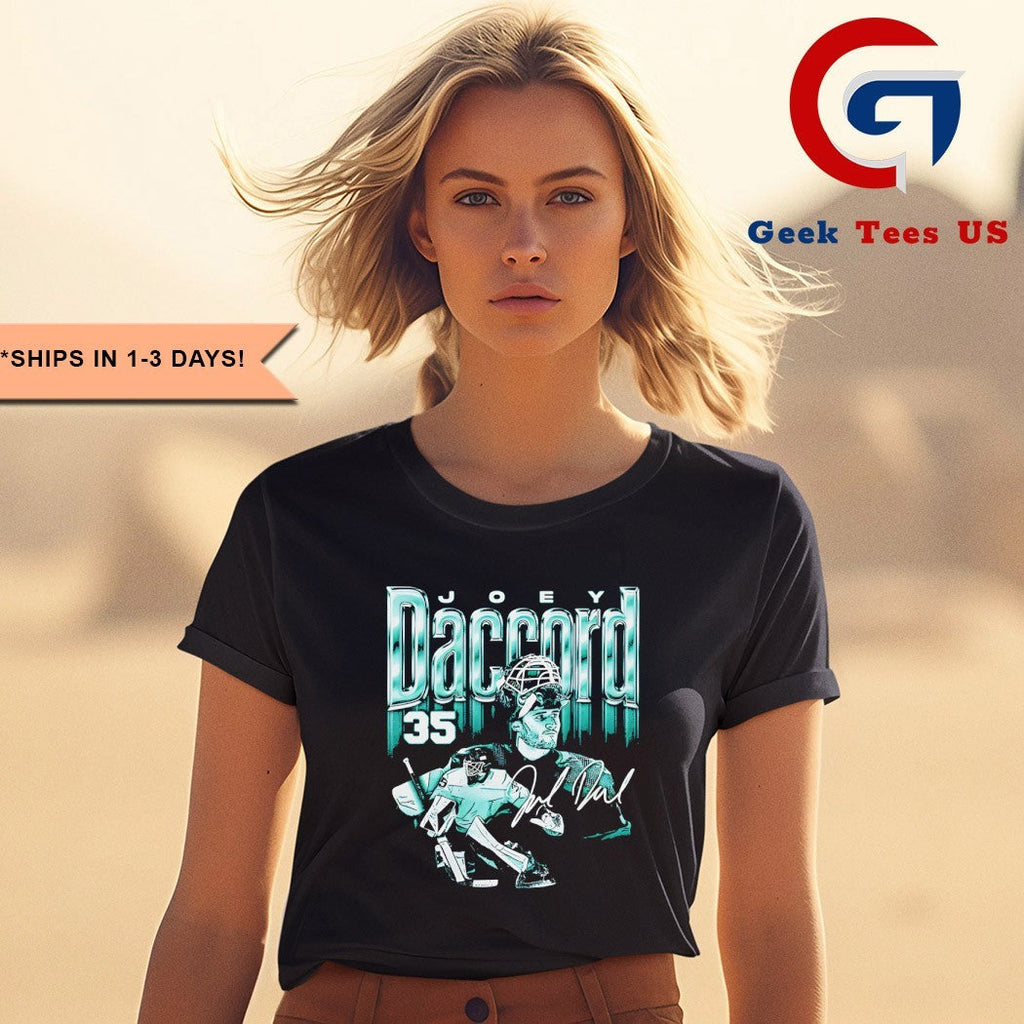 Joey Daccord Seattle Seattle Hockey signature bitmap shirt