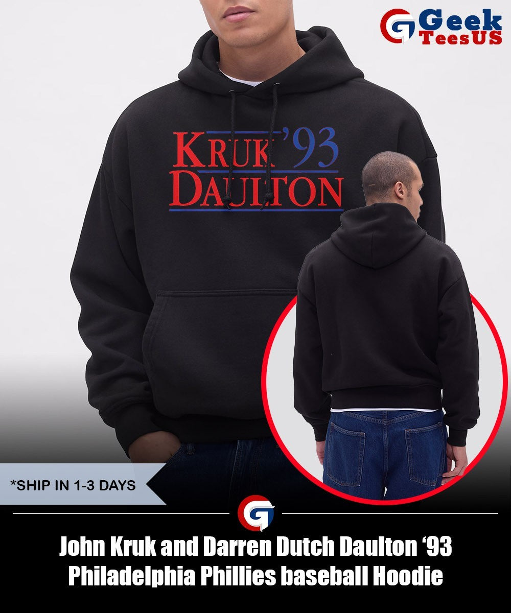 John Kruk and Darren Dutch Daulton ’93 Philadelphia Phillies baseball shirt