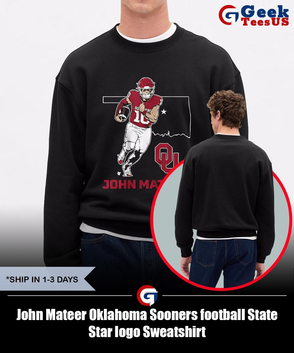 John Mateer Oklahoma Sooners football State Star logo shirt