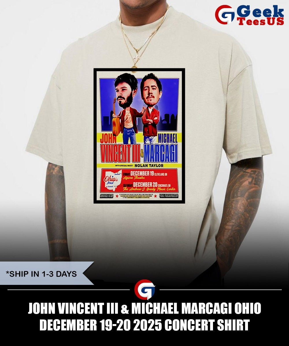 John Vincent III & Michael Marcagi Ohio December 19-20 2025 Concert shirt