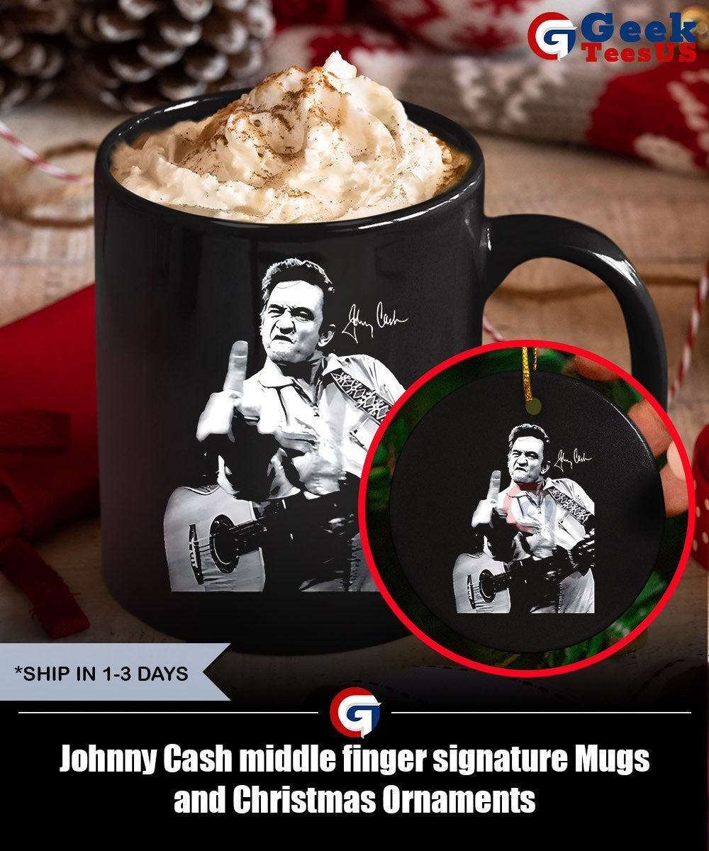 Johnny Cash middle finger signature shirt