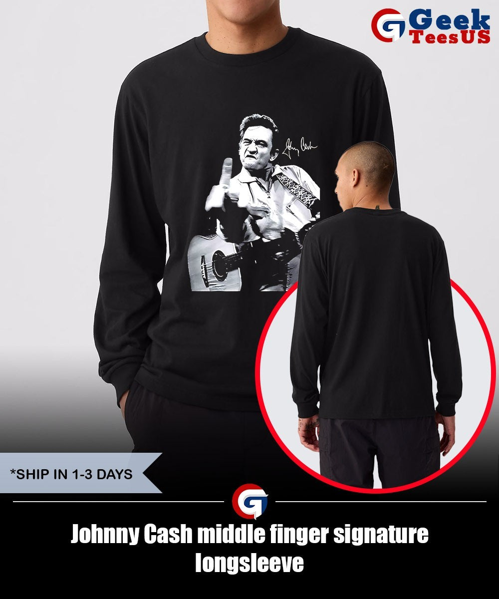 Johnny Cash middle finger signature shirt