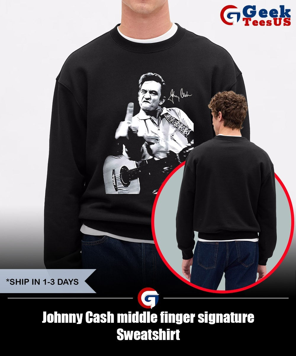 Johnny Cash middle finger signature shirt