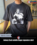 Johnny Cash middle finger signature shirt