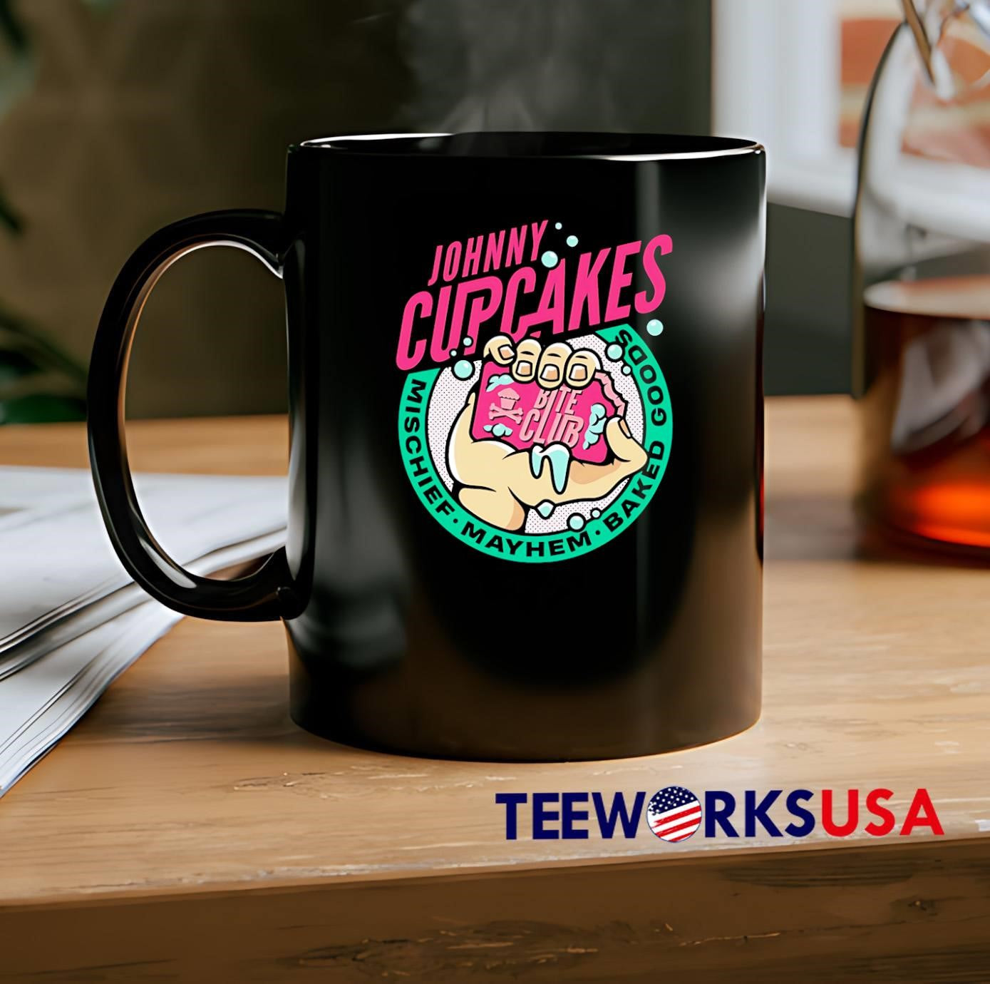 Johnny Cupcakes Bite Club Mischief Mayhem Baked Goods T-Shirt