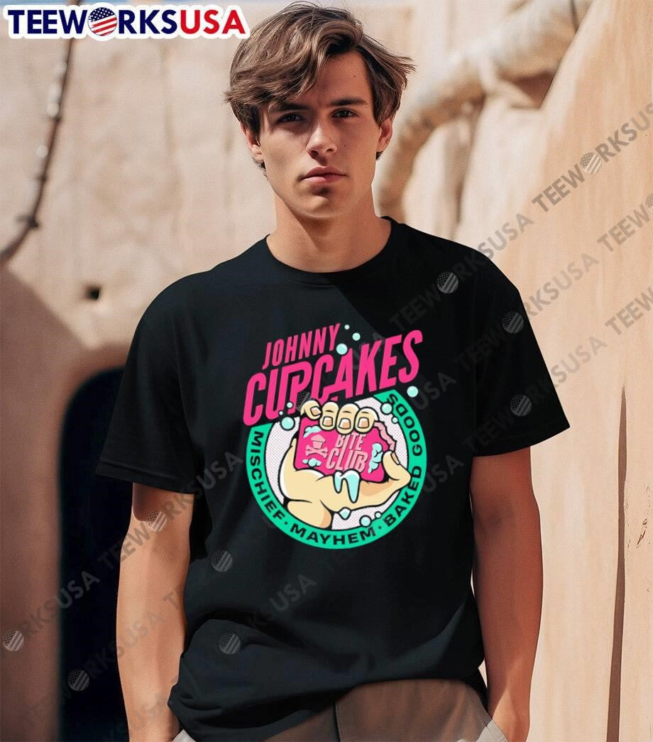 Johnny Cupcakes Bite Club Mischief Mayhem Baked Goods T-Shirt
