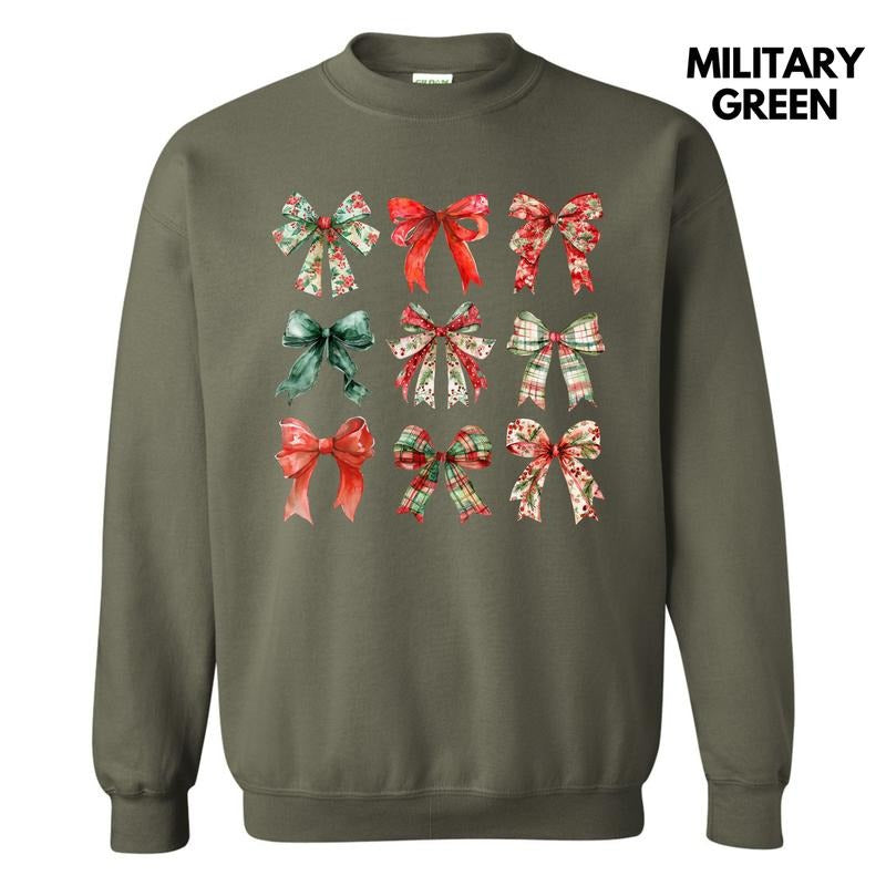 Jolly Christmas Bow Collage Sweatshirt 'NLB' T-Shirts, Hoodie | HypeDripTees.com