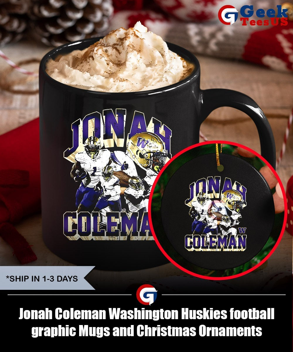 Jonah Coleman Washington Huskies football graphic shirt