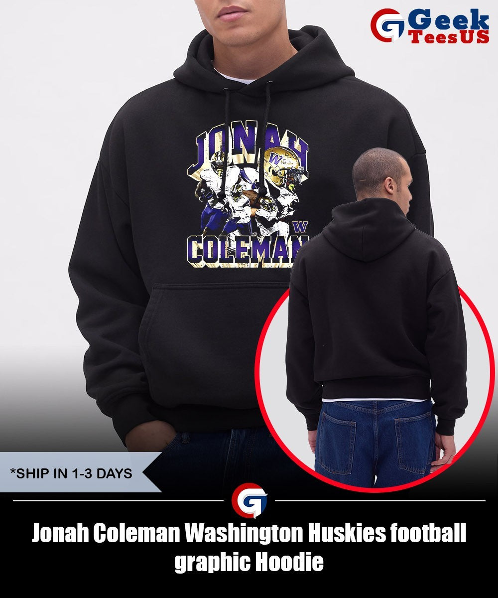 Jonah Coleman Washington Huskies football graphic shirt