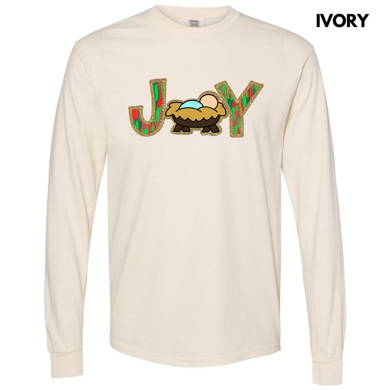 Joy Baby Jesus Long Sleeve Comfort Colors T-Shirt 'NLB' Hoodie, Sweatshirt | HypeDripTees.com