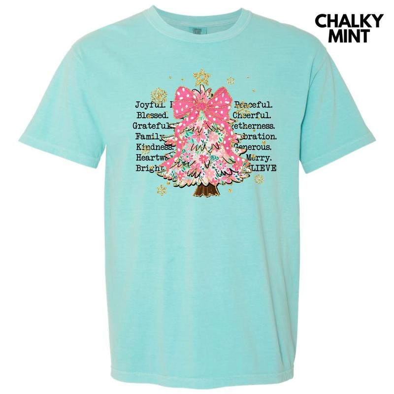Joyful Peaceful Cheerful Tree Comfort Colors T-Shirt 'NLB' Hoodie, Sweatshirt | HypeDripTees.com