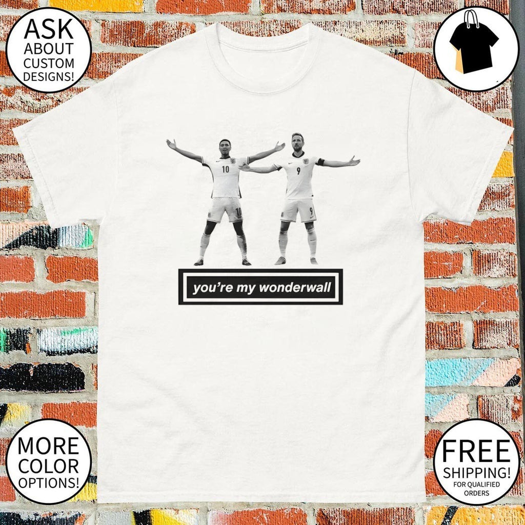 Jude Bellingham and Harry Kane Oasis You’re My Wonderwall England World Cup 2026 shirt