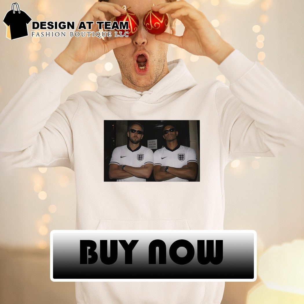 Jude Bellingham and Harry Kane wearing glass England Soccer World Cup 2026 shirt