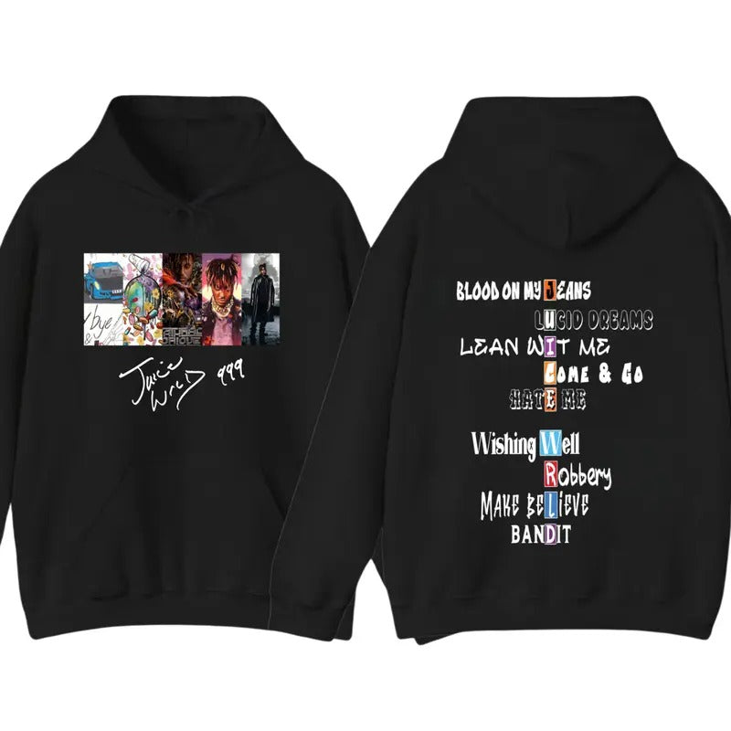 Juice WRLD Hoodie Sweatshirt T shirt Unisex, Juice WRLD 999 Lucid Dreams Hoodie Merch, Streetwear Hip Hop Urban Clothing,...