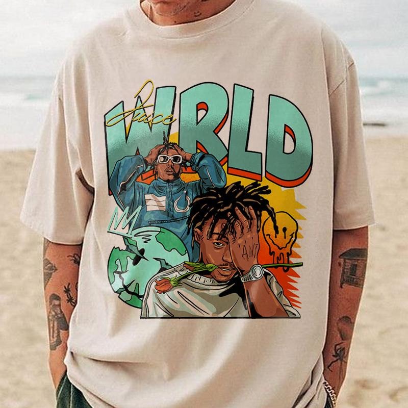 Juice WRLD T-Shirt Lemonade Orange Juice World T-Shirt Lyrical SXen Trendy Shirt aesthetic T-Shirt Summer WRLD 999...