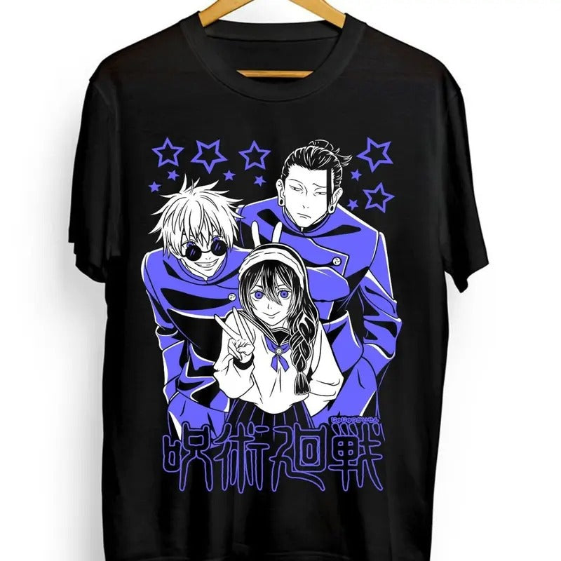 Jujutsu Kaisen T-shirt Geto Suguru Gojo Girl Anime Gift Black T-shirt All Size Hoodie, Sweatshirt | HypeDripTees.com