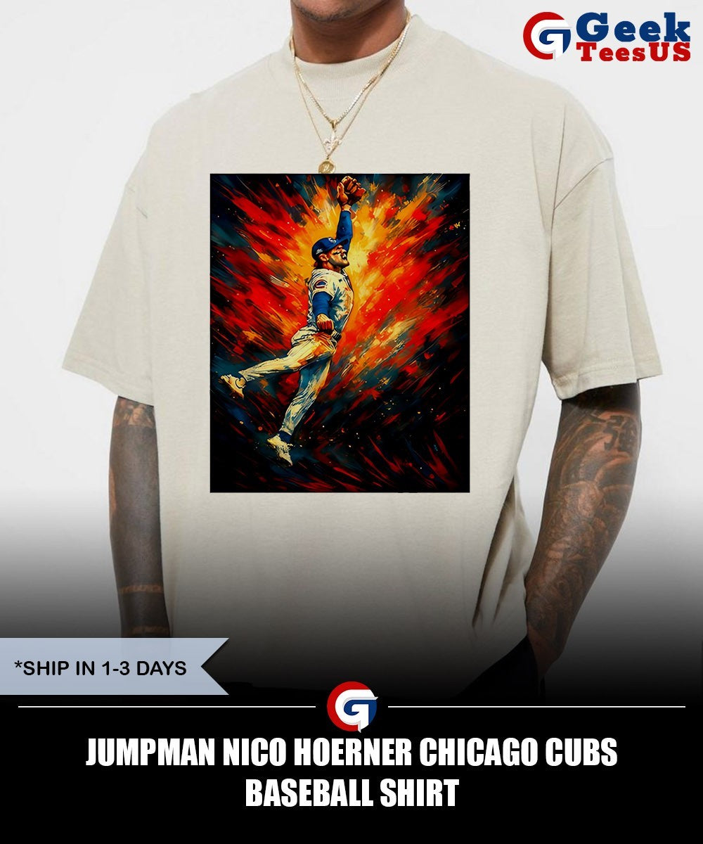 Jumpman Nico Hoerner Chicago Cubs baseball shirt