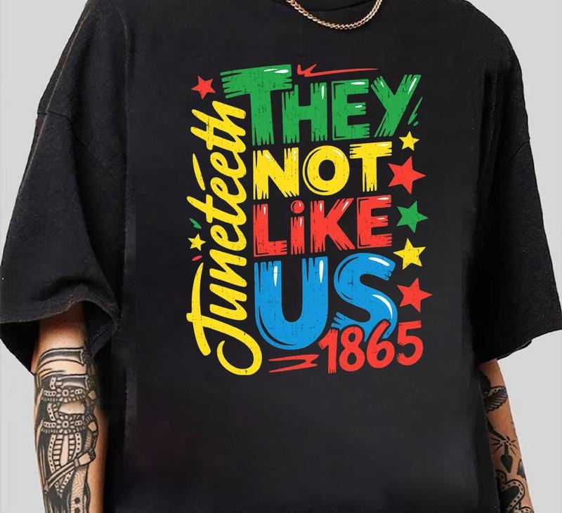 Juneteenth 1865 They Not Like Us Tee T-Shirt Streetwear Graphic Comfy Cotton Hoodie, Sweatshirt | HypeDripTees.com