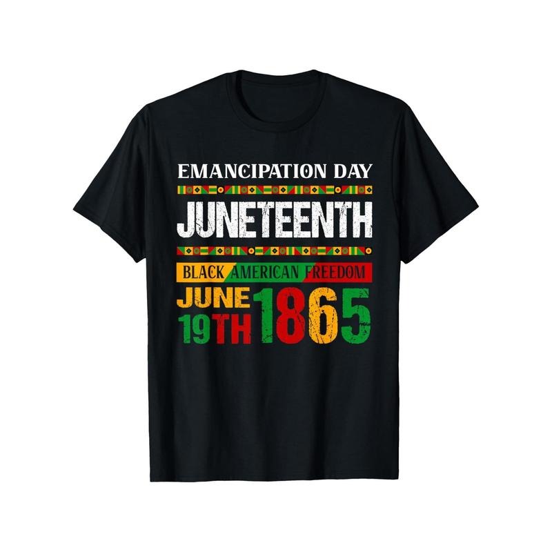 Juneteenth Celebrating Black Freedom 1865 Black History T Shirt Cotton Casual Tshirts Crewneck T-Shirt Short Sleeve...