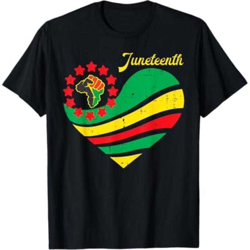 Juneteenth Heart Africa Fist June 19th 1865 Men Women Kids T-Shirt Hoodie, Sweatshirt | HypeDripTees.com