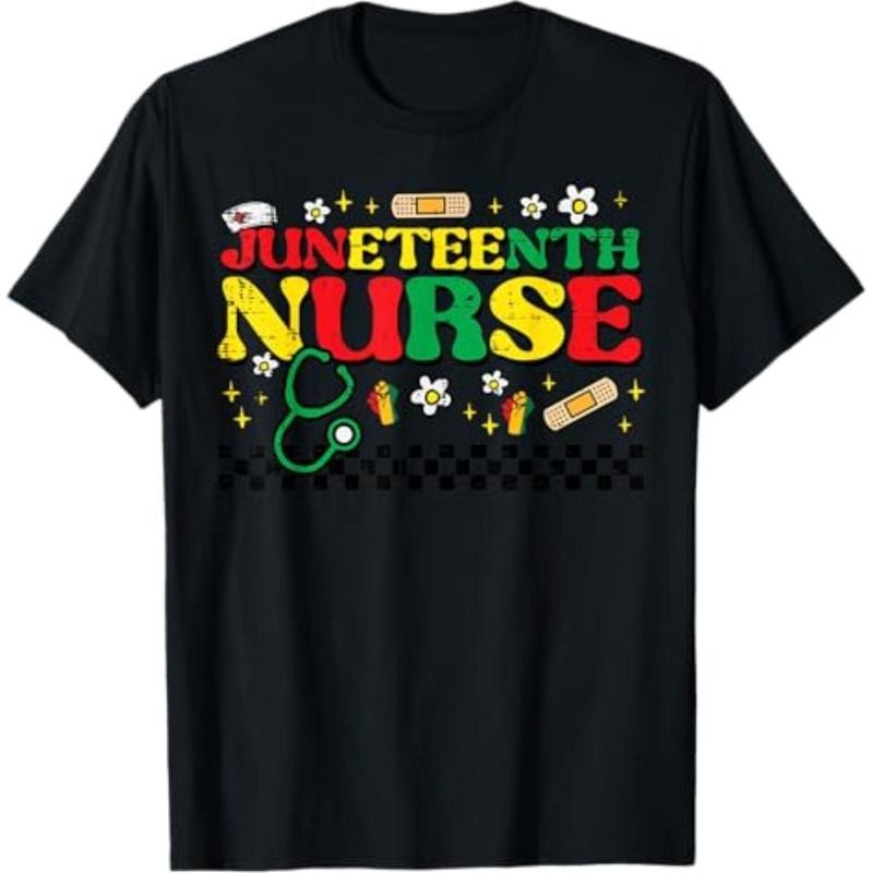 Juneteenth Nurse Groovy Retro African Scrub Top Black Women T-Shirt Hoodie, Sweatshirt | HypeDripTees.com