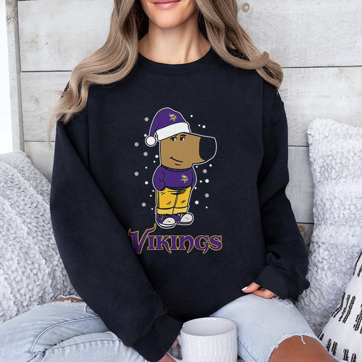 Just A Chill Guy Chill With Minnesota Vikings Christmas Shirt