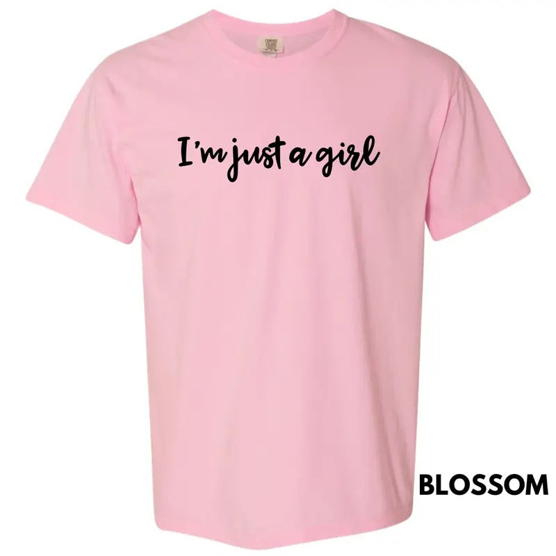 Just A Girl Comfort Colors T-Shirt 'NLB' Hoodie, Sweatshirt | HypeDripTees.com