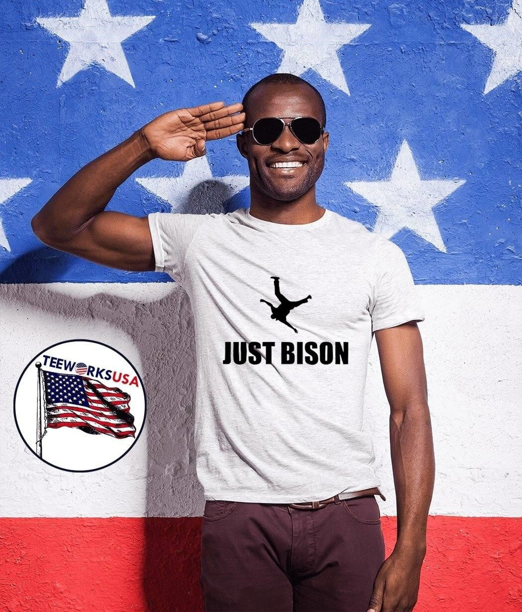 Just Bison Falling Man T-Shirt