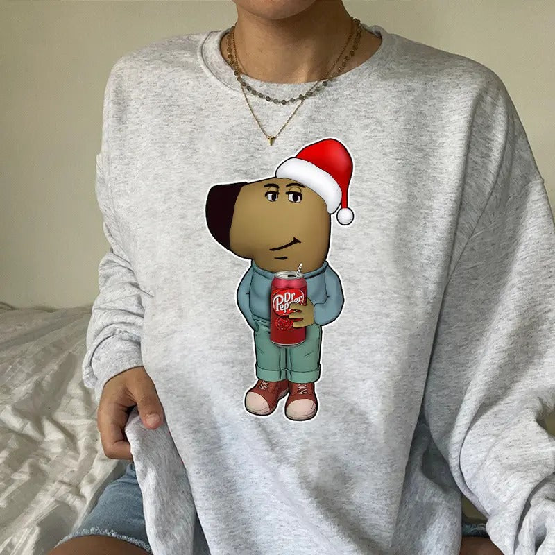 Just Chilling On Christmas Sweatshirt, Just A Chill Guy Christmas Hoodie, Chilly Dr Pepper Christmas Tshirt, Funny Meme...