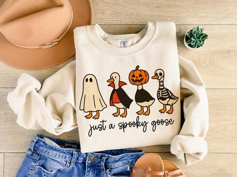 Just a Spooky Goose T-Shirt - Sweatshirt