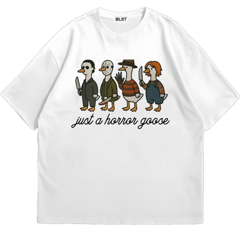 Just a horror goose T-Shirt Cool and Casual Urban Look Game Day Football Shirt Hoodie, Sweatshirt | HypeDripTees.com
