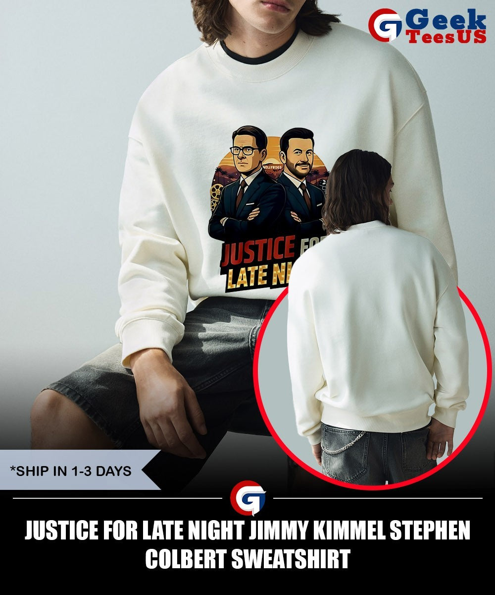 Justice for Late Night Jimmy Kimmel Stephen Colbert shirt