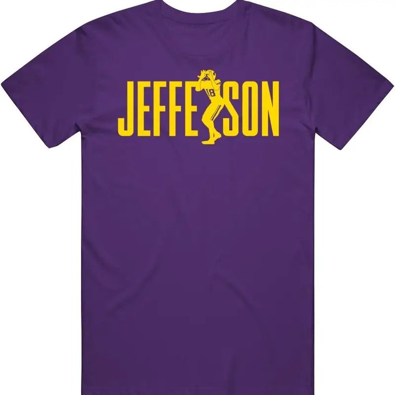 Justin Jefferson Silhouette Griddy Football Fan T Shirt Hoodie, Sweatshirt | HypeDripTees.com