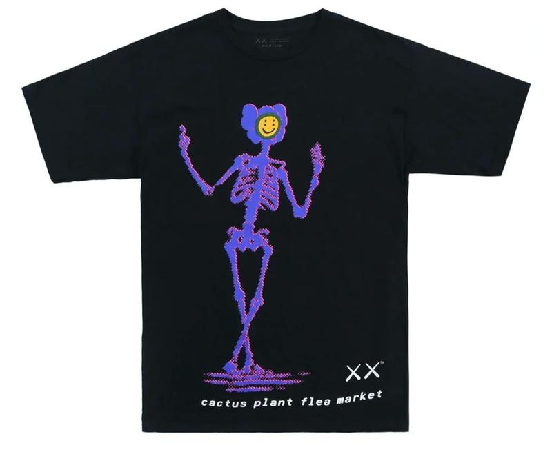 KAWS X Cactus Plant Flea Market T-Shirt Black (KAWS-SS06) Men's Size S-XXL Hoodie, Sweatshirt | HypeDripTees.com