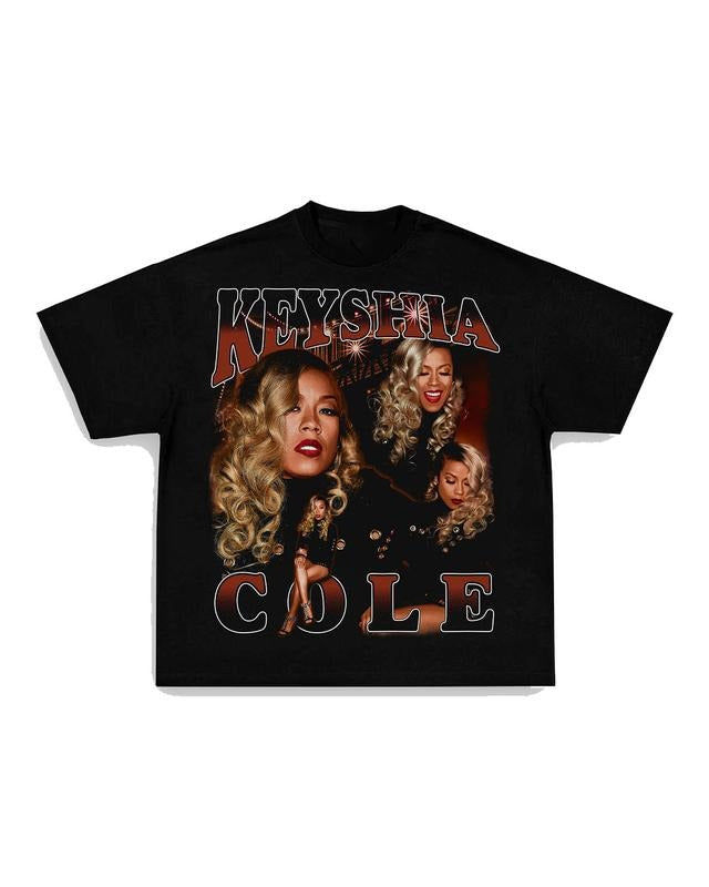 KEYSHIA COLE TEE Print Short Sleeve T-Shirt Menswear Top Stylish Underwear Man Tshirt Streetwear Crewneck Tropical Round...
