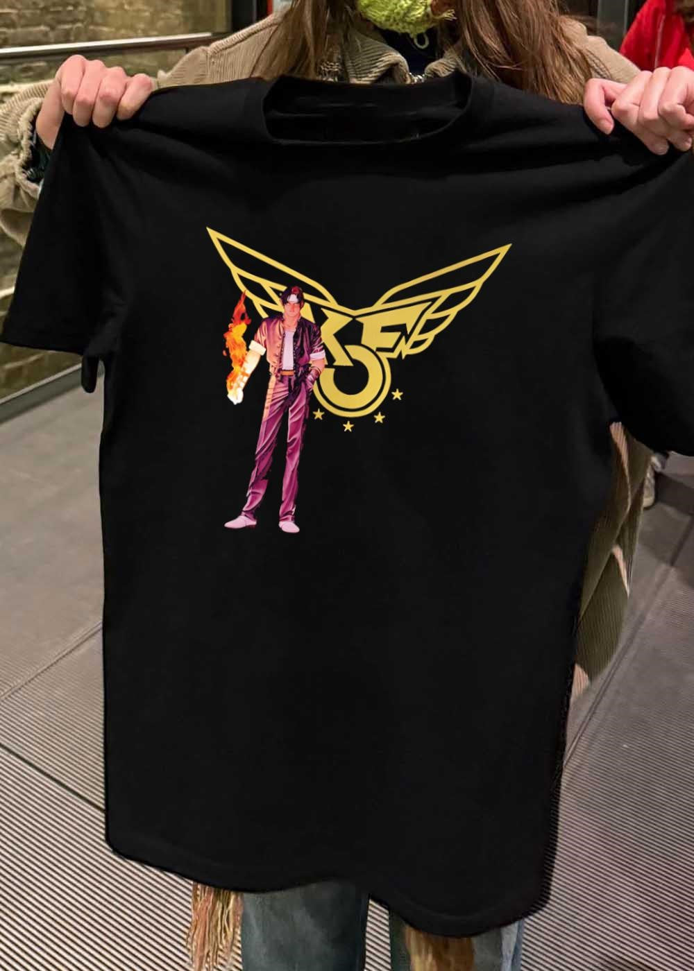 KOF Kyo Kusanagi Fighting Fire Logo T-Shirt