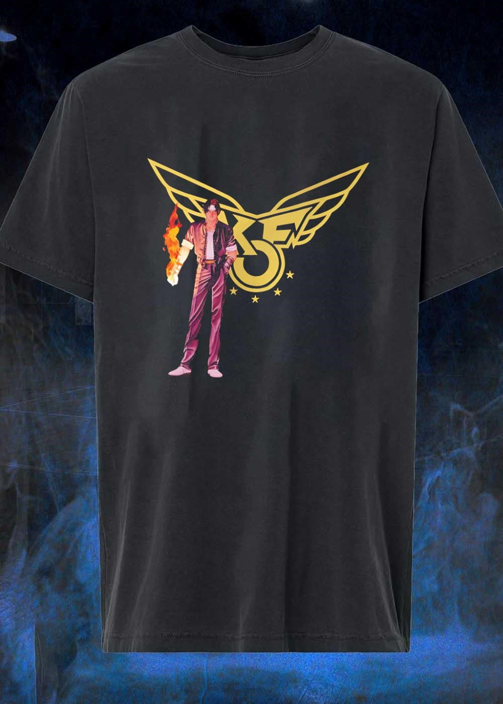 KOF Kyo Kusanagi Fighting Fire Logo T-Shirt