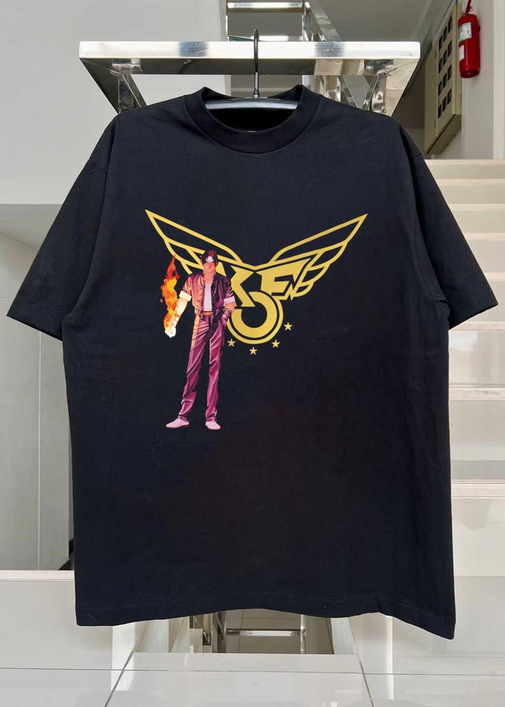 KOF Kyo Kusanagi Fighting Fire Logo T-Shirt